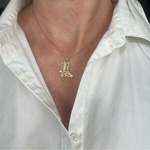 14k cowboy cowgirl boots charm